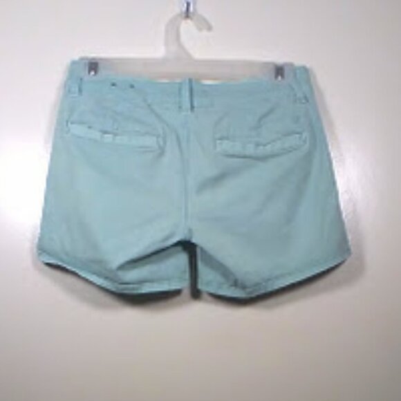 American Eagle Womens MIDI Short Shorts Size 2 Twill Super Stretch Blue - Picture 3 of 13